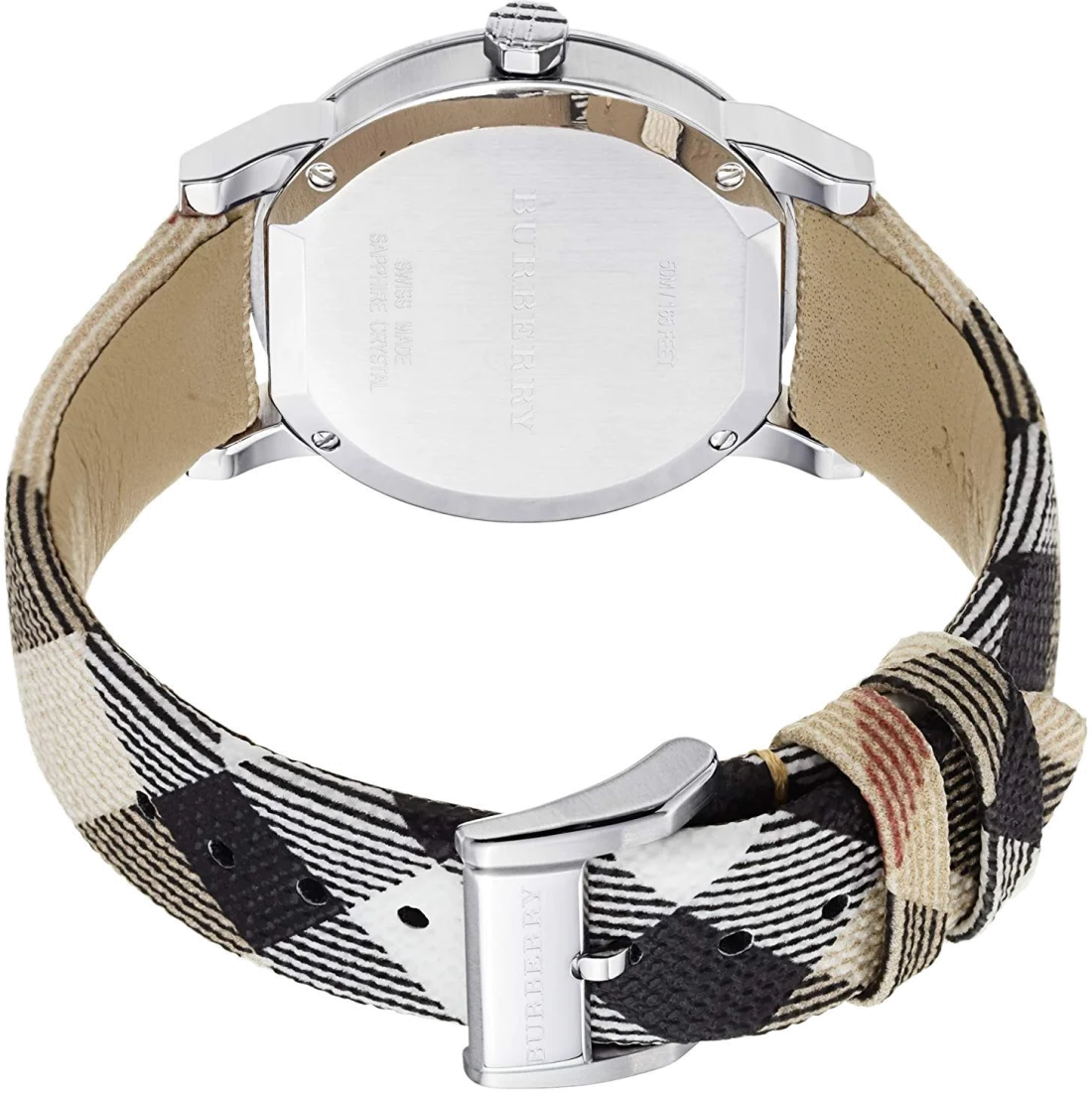 Montre Femme Burberry BU9022 en Cuir Beige - Cadran Argent 38mm vue 2