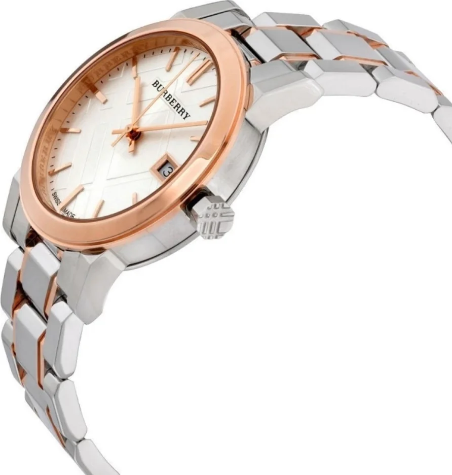 Montre Femme Burberry BU9105 The City - Boîtier Argent & Bracelet Bi-ton Argent/Rose Gold vue 3