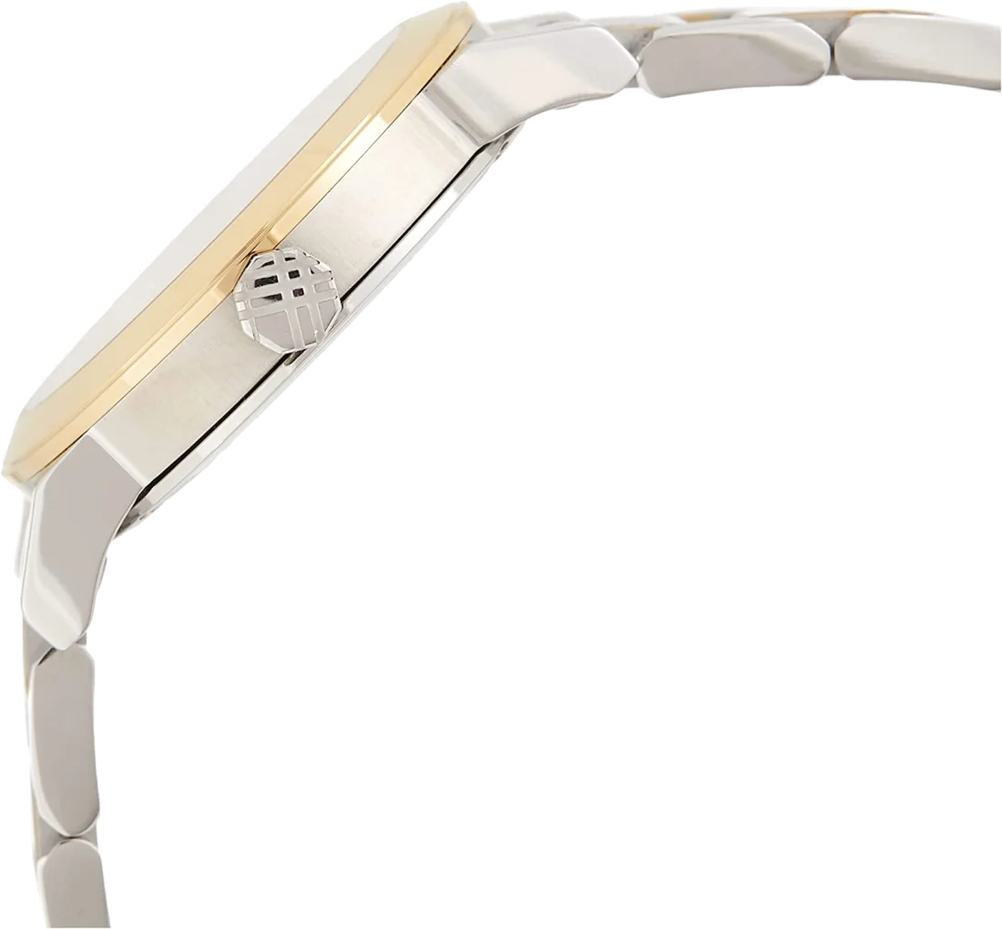 Montre Femme Burberry BU9115 The City Acier Bicolore Argent/Or Cadran Blanc vue 2