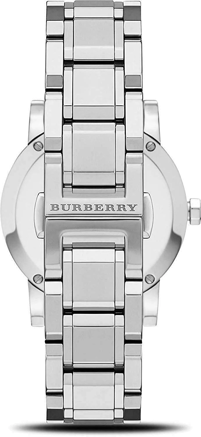 Montre Femme Burberry BU9125 The City en Acier, Cadran Nacre et Index Diamants vue 3