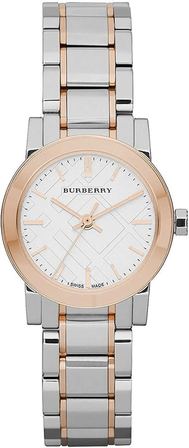 Montre Femme Burberry BU9205 The City Acier Bicolore Argent et Or Rose