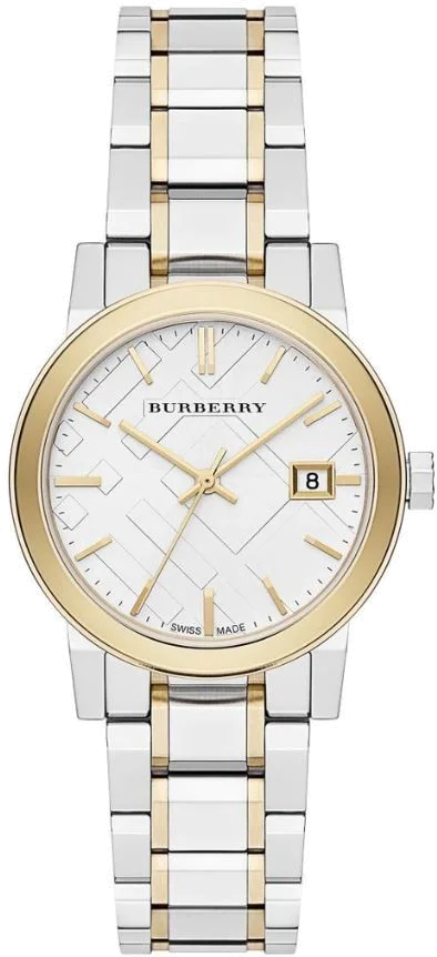 Montre Femme Burberry BU9217 The City Bi-ton Acier Inoxydable et Dorure Swiss Made