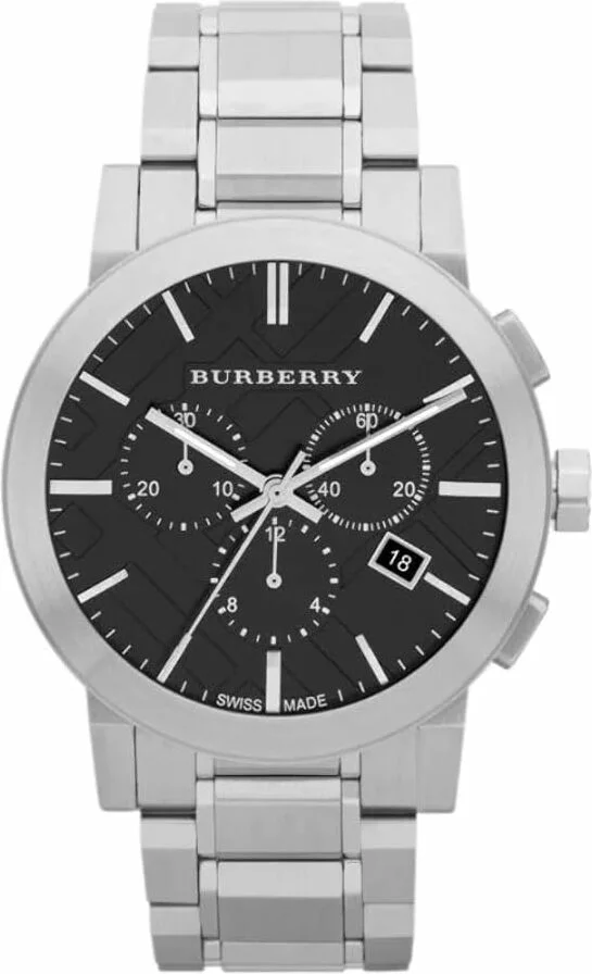 Montre Homme Burberry BU9351 Chronographe Acier Cadran Noir