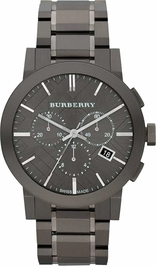 Montre Homme Burberry BU9354 Chronomètre Acier Gris 42 mm