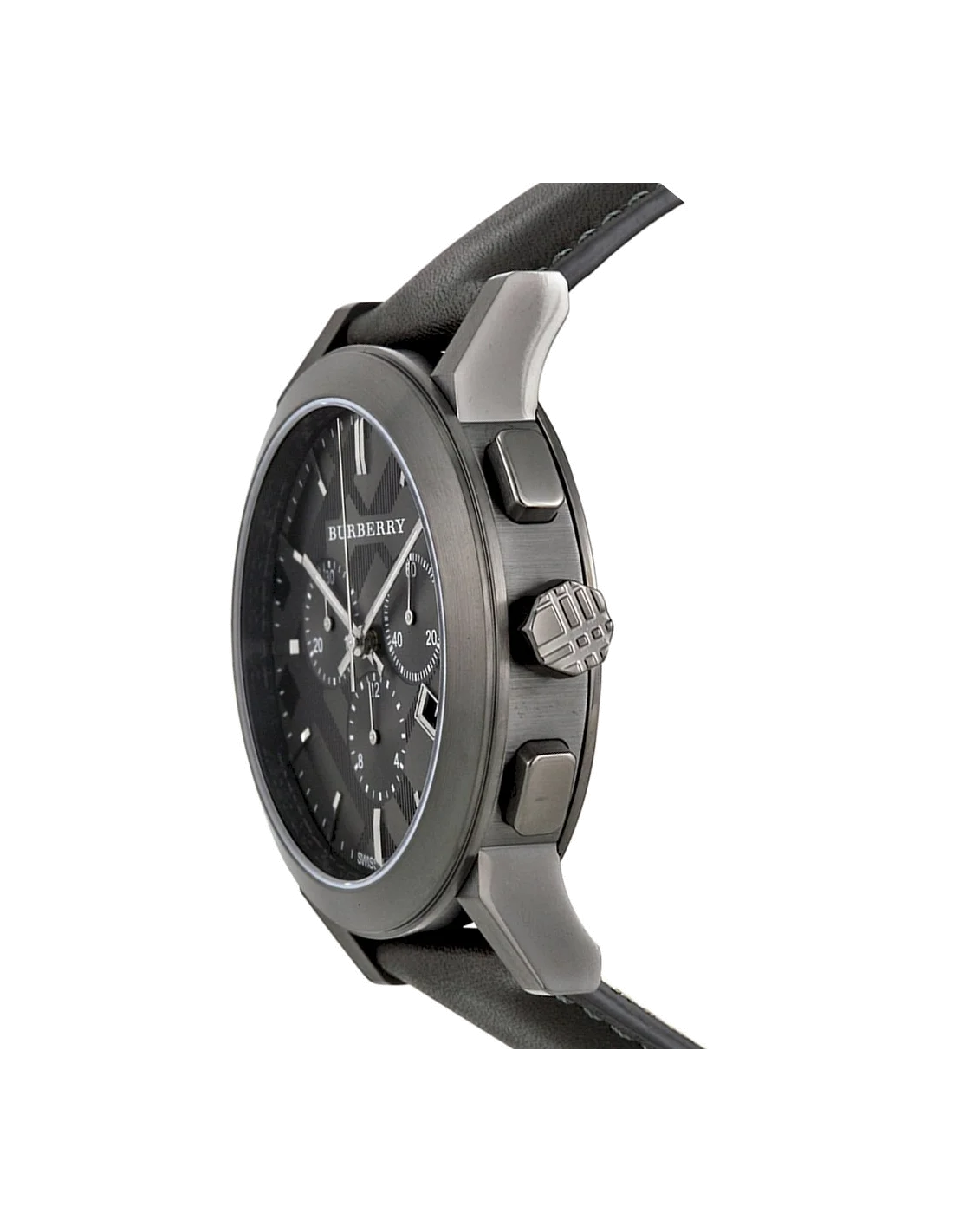 Montre Homme Burberry The City BU9364 Cadran Gris Cuir Noir vue 2