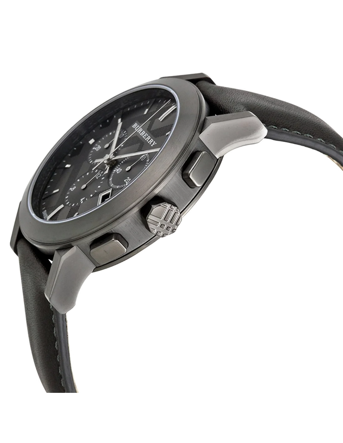 Montre Homme Burberry The City BU9364 Cadran Gris Cuir Noir vue 3