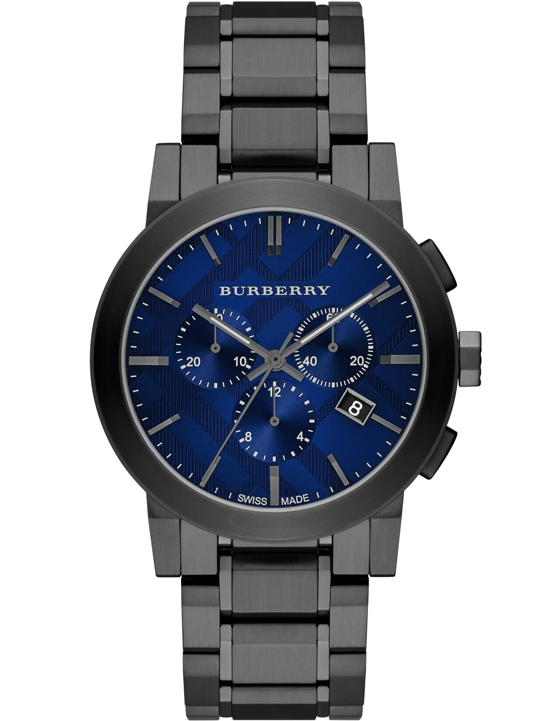 Montre Homme Burberry BU9365 Chronomètre Acier Cadran Bleu