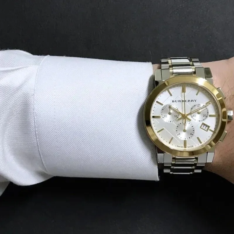 Montre Burberry BU9751 The City Acier Bicolore Argent/Or - Unisexe vue 5