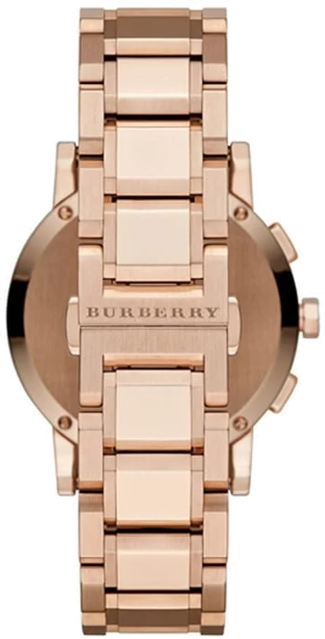 Montre Burberry BU9754 The City Chronomètre Acier Or Rose Cadran Marron Unisexe vue 3