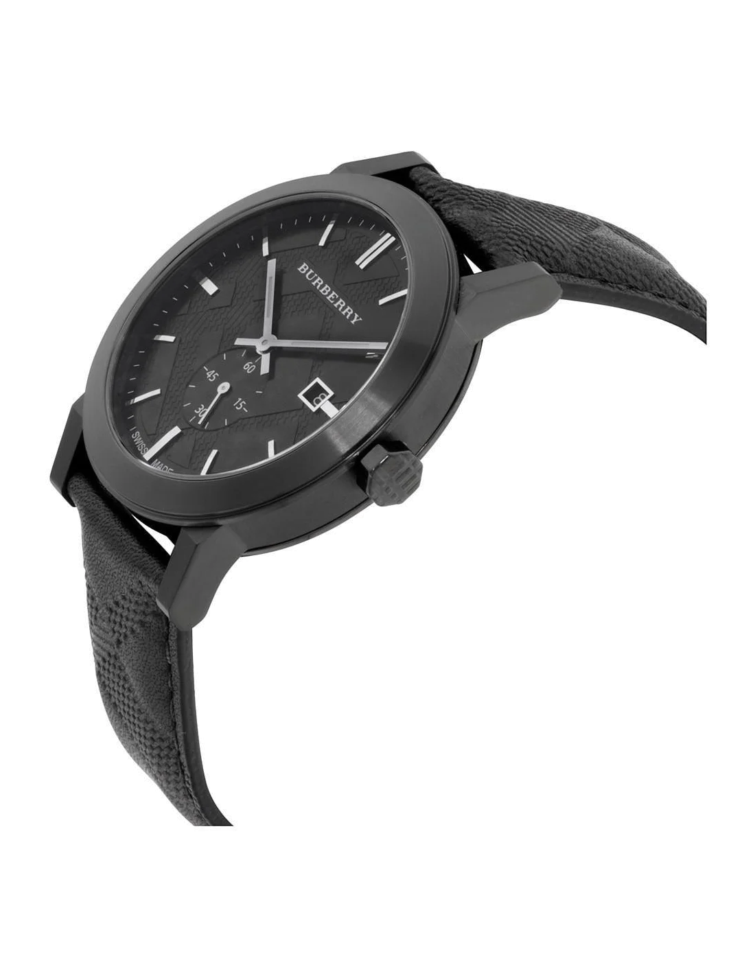 Montre Burberry BU9906 pour Homme, Cadran Noir, Bracelet Cuir Noir vue 2