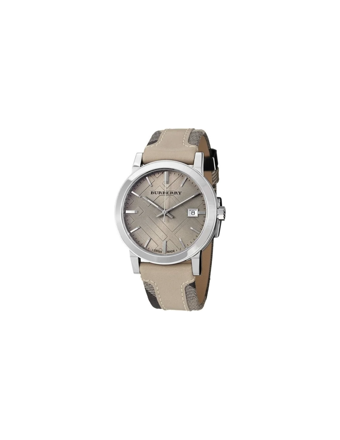 Montre Burberry BU9021 Large check bracelet en cuir