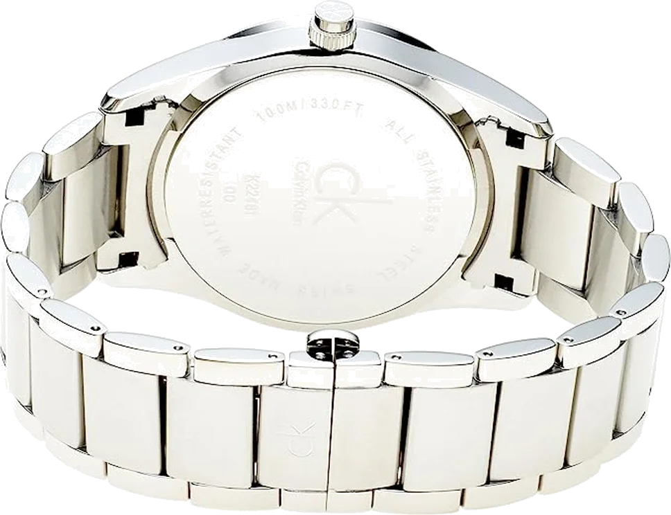 Montre Homme Calvin Klein Bold K2246107, Cadran Noir, Bracelet Acier Inoxydable Argenté vue 3