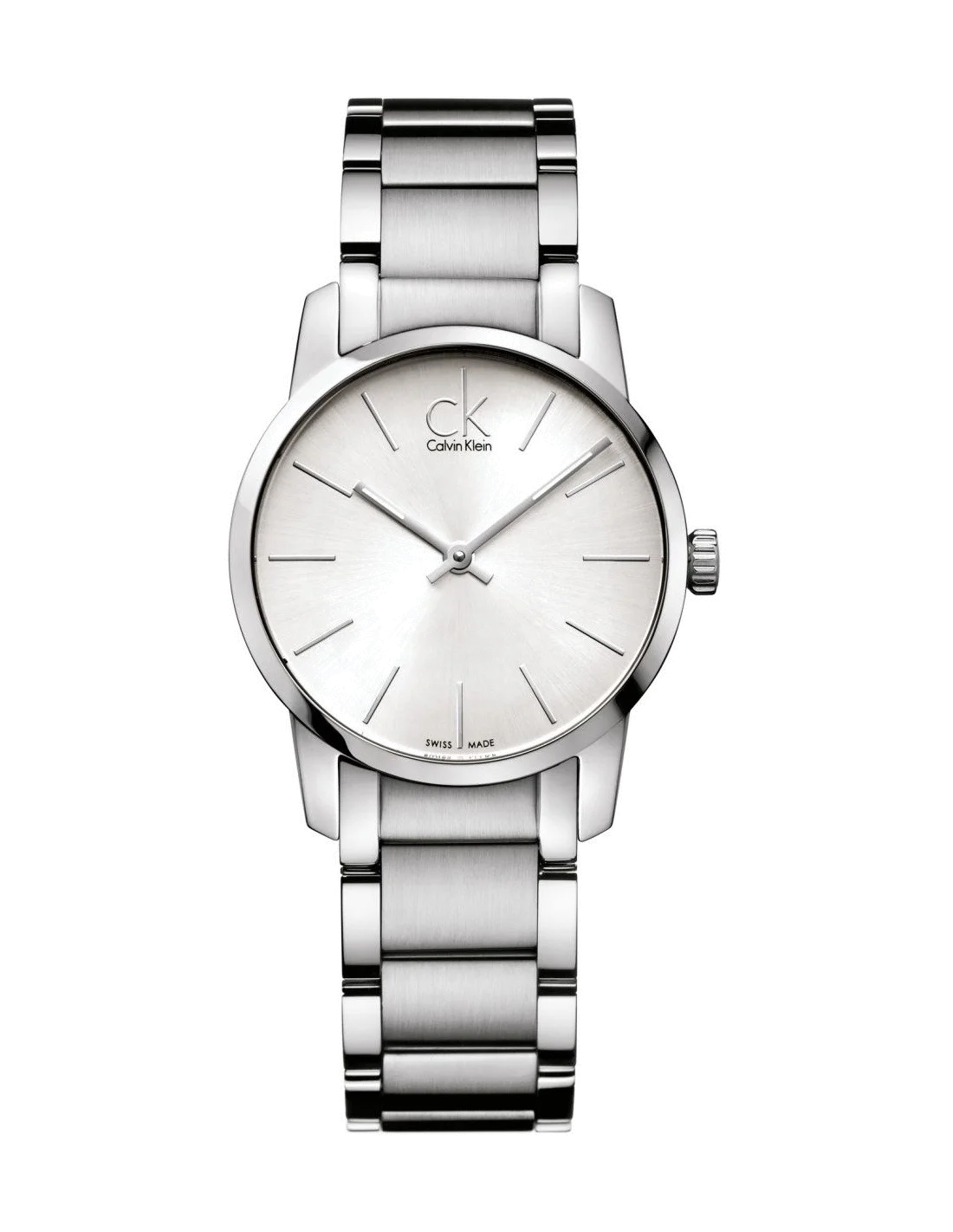 Montre Calvin Klein City K2G23126 pour Femme, Cadran et Bracelet Acier Argenté