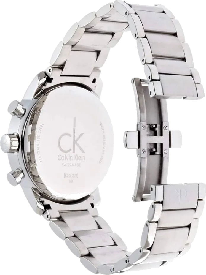 Montre Homme Calvin Klein K2G2714X Chronographe Acier Poli Cadran Noir vue 2