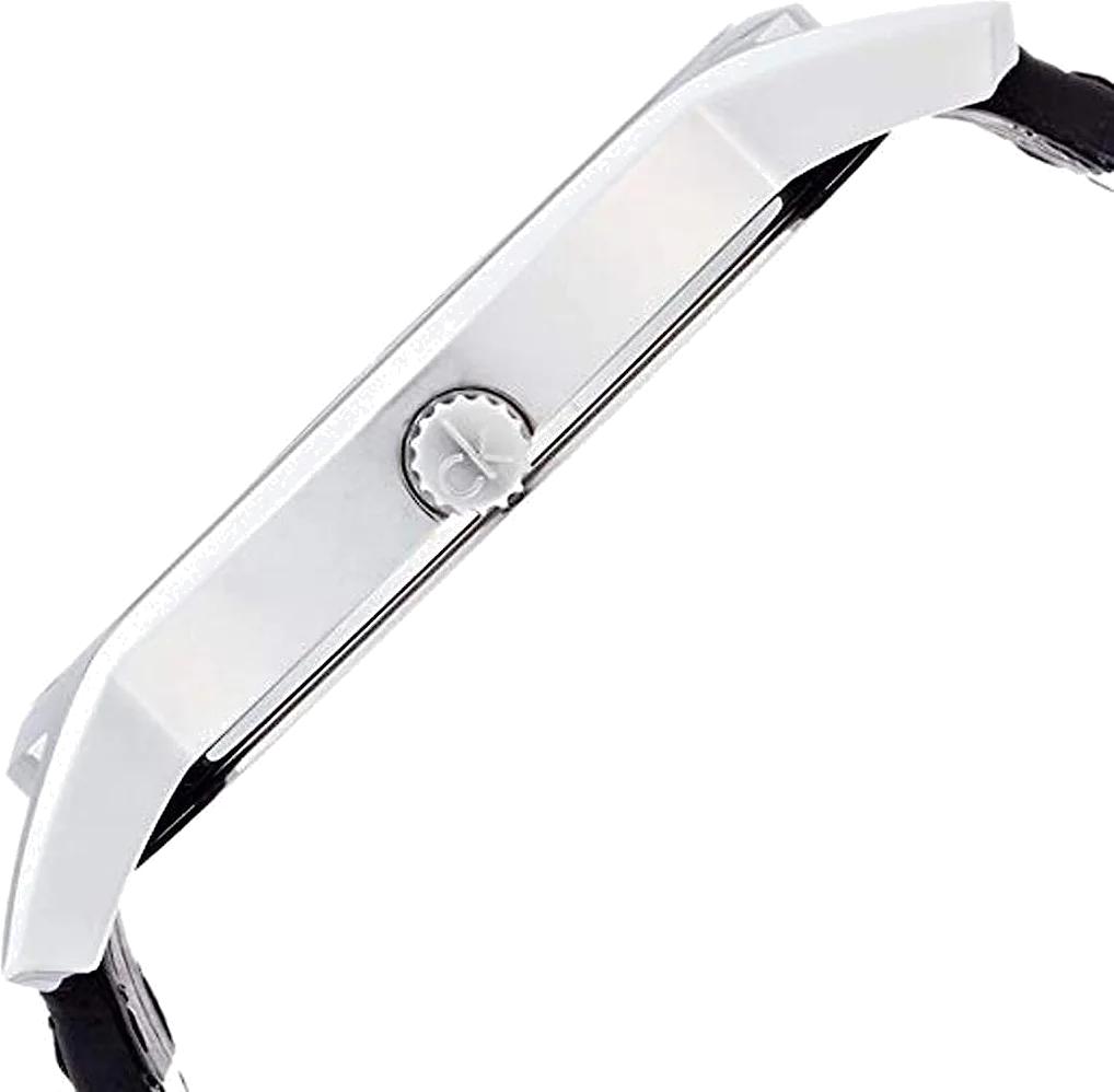 Montre Homme Calvin Klein City K2G2G1C3 - Cadran noir, bracelet cuir noir, mouvement quartz vue 2