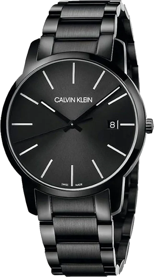 Montre Homme Calvin Klein K2G2G4B1 - Boîtier et Bracelet Acier Noir, Cadran Noir