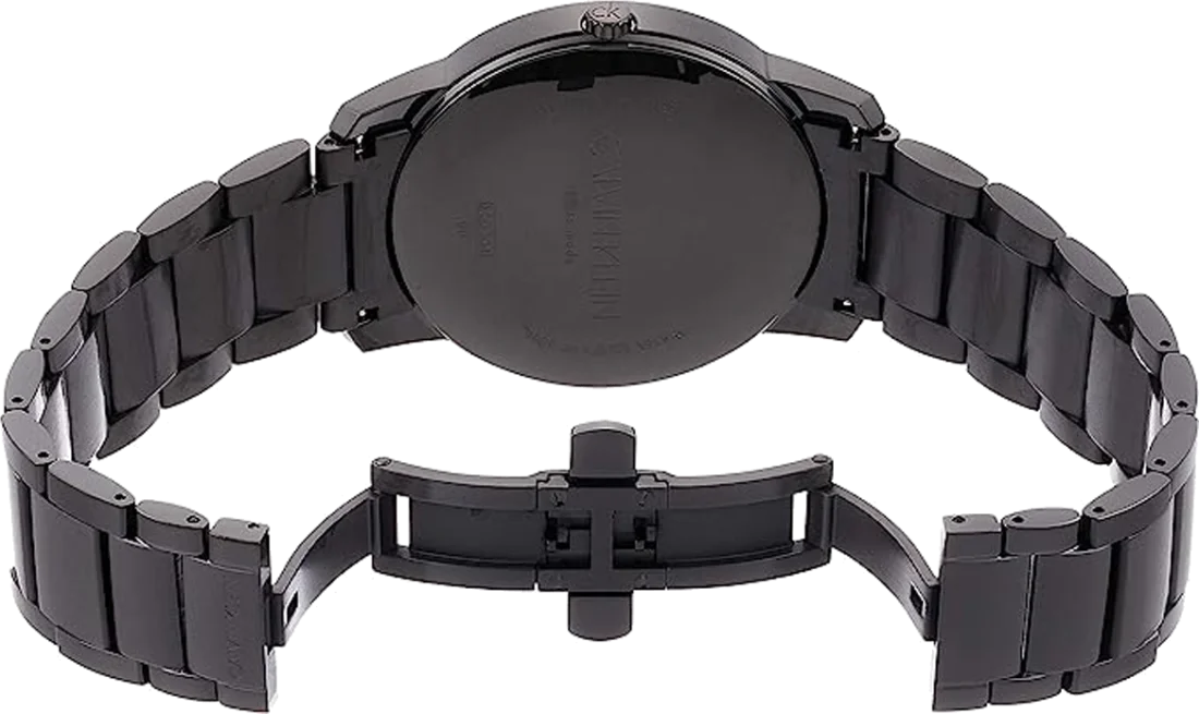 Montre Homme Calvin Klein K2G2G4B1 - Boîtier et Bracelet Acier Noir, Cadran Noir vue 3