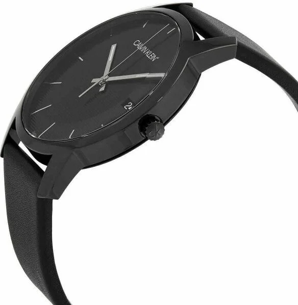 Montre Homme Calvin Klein City K2G2G4C1 - Cadran Noir, Boîtier Acier et Bracelet Cuir vue 3