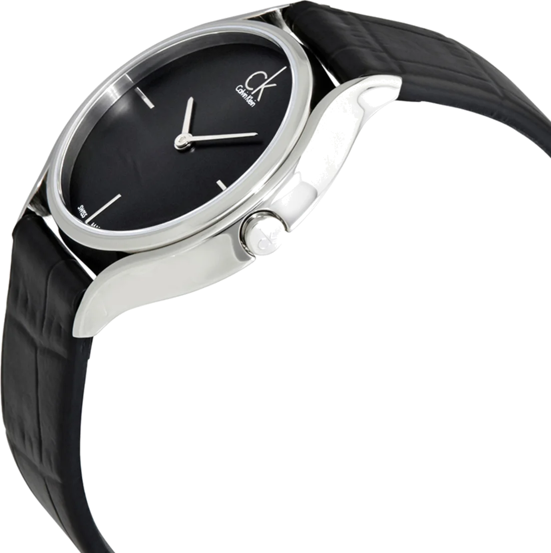 Montre Femme Calvin Klein Skirt K2U231C1 en Cuir Noir - Swiss Made vue 2