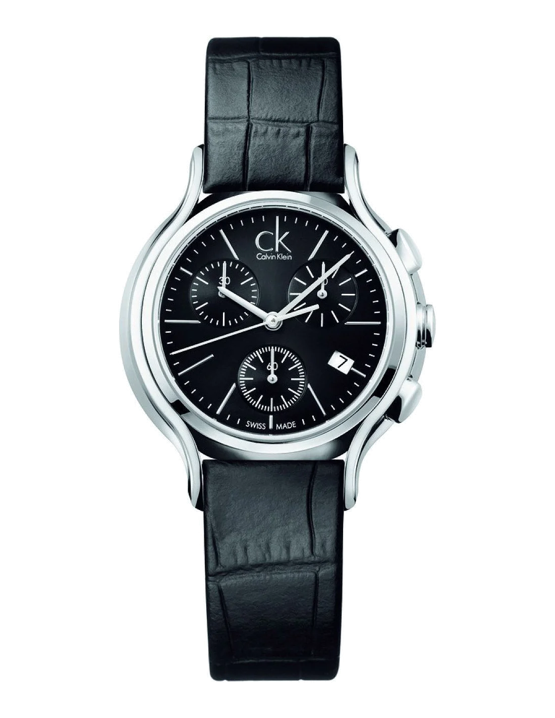 Montre Femme Calvin Klein K2U291C1 Chronographe Cadran Noir Acier Swiss Made