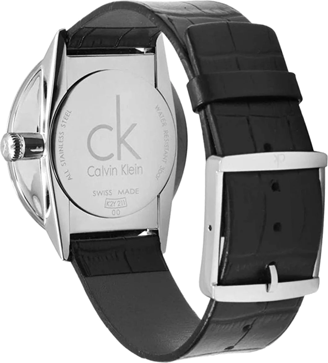 Montre Homme Calvin Klein K2Y211C3 Cadran Noir Bracelet Cuir vue 3