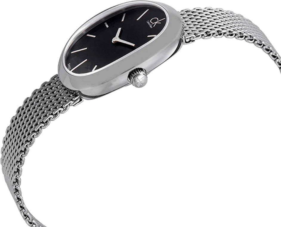 Montre Femme Calvin Klein Incentive K3P23121 Cadran Noir Maille Milanaise Argent vue 2