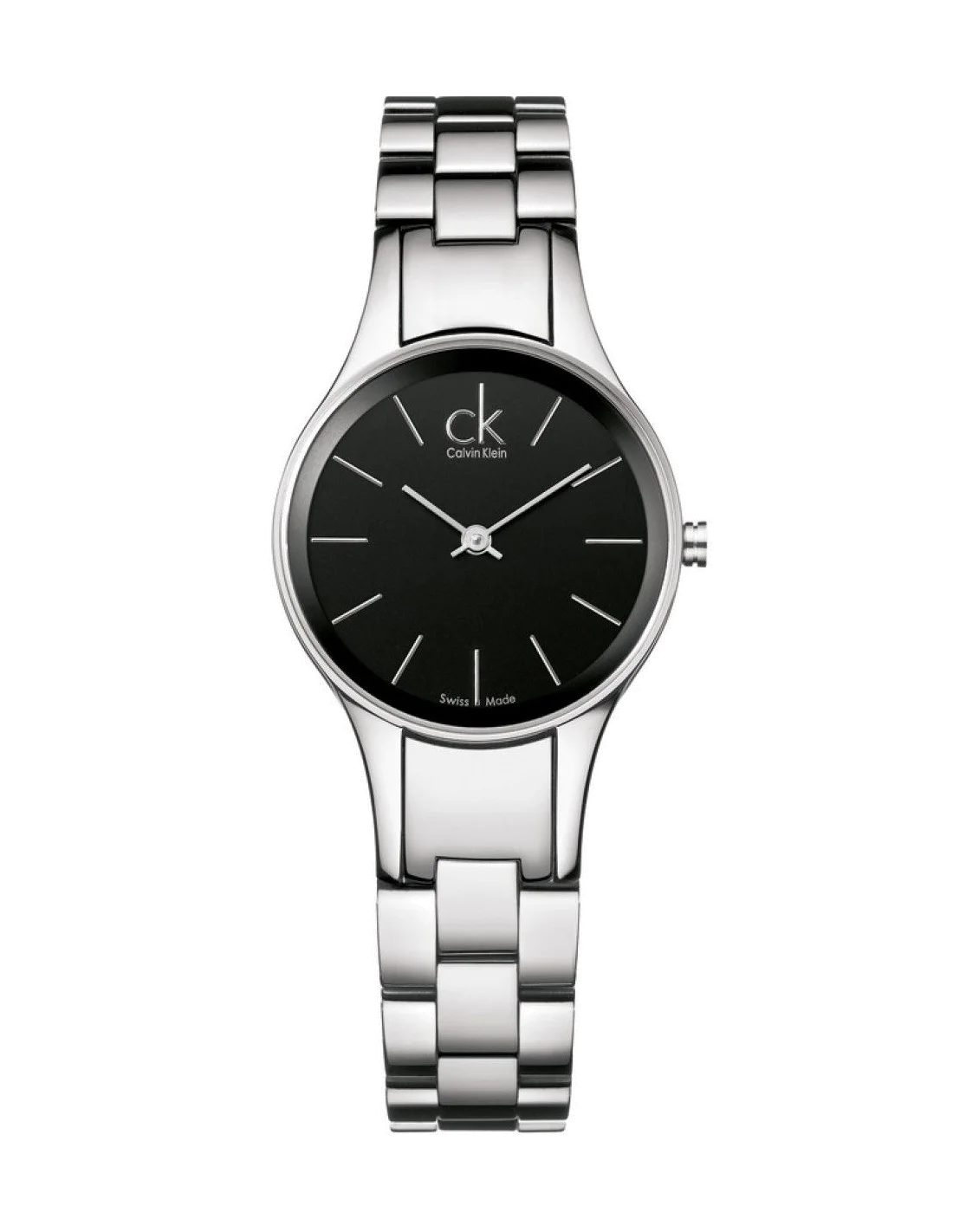 Montre Femme Calvin Klein Simplicity K4323130 Acier Argenté Cadran Noir