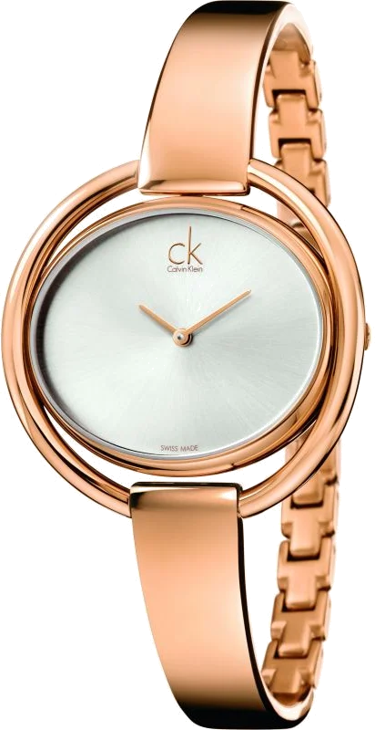 Montre Femme Calvin Klein Impetuous K4F2N616 Cadran Ovale Acier Or Rose