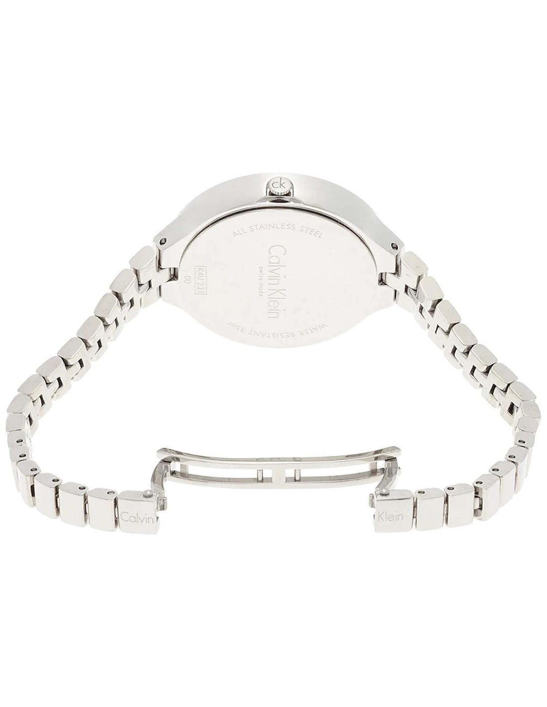 Montre Femme Calvin Klein Lively K4U23121 en Acier Argenté, Cadran Noir, Swiss Made vue 2