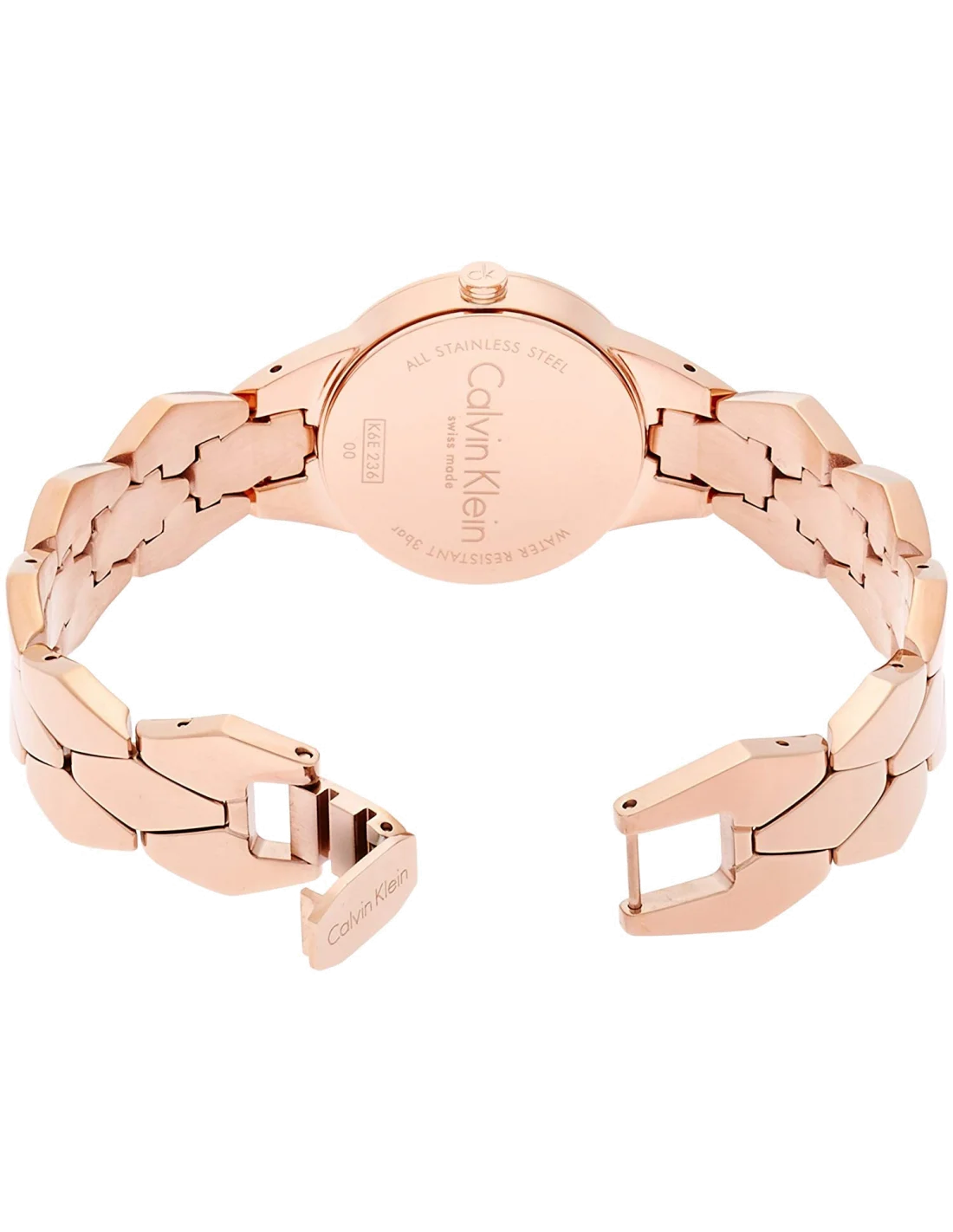 Montre Femme Calvin Klein K6E23646 en Acier Inoxydable Or Rose, Cadran Argent vue 3