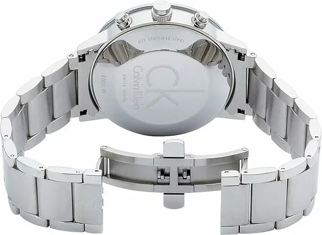 Montre Homme Calvin Klein Chronographe Post Minimal K7627161 Cadran Noir Acier vue 3