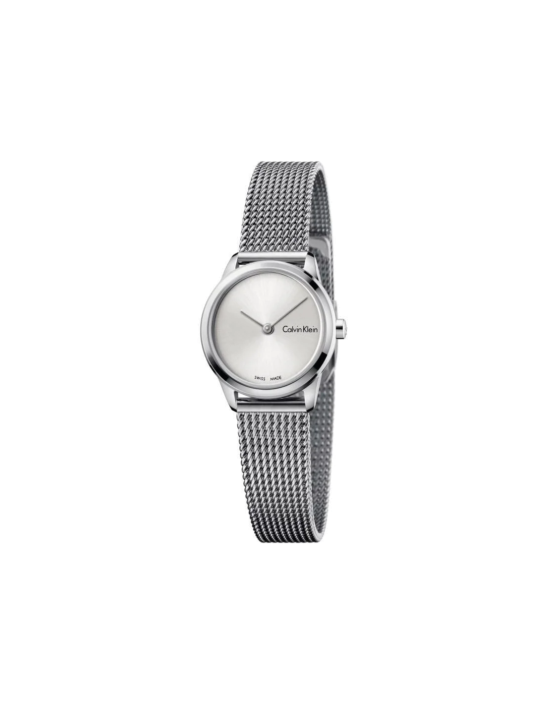 Montre Calvin Klein K8G23126 Femme en Acier Argenté, Maille Milanaise, Swiss Made