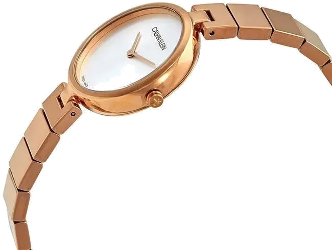 Montre Femme Calvin Klein Authentic K8G23646 en acier inoxydable doré rose vue 2