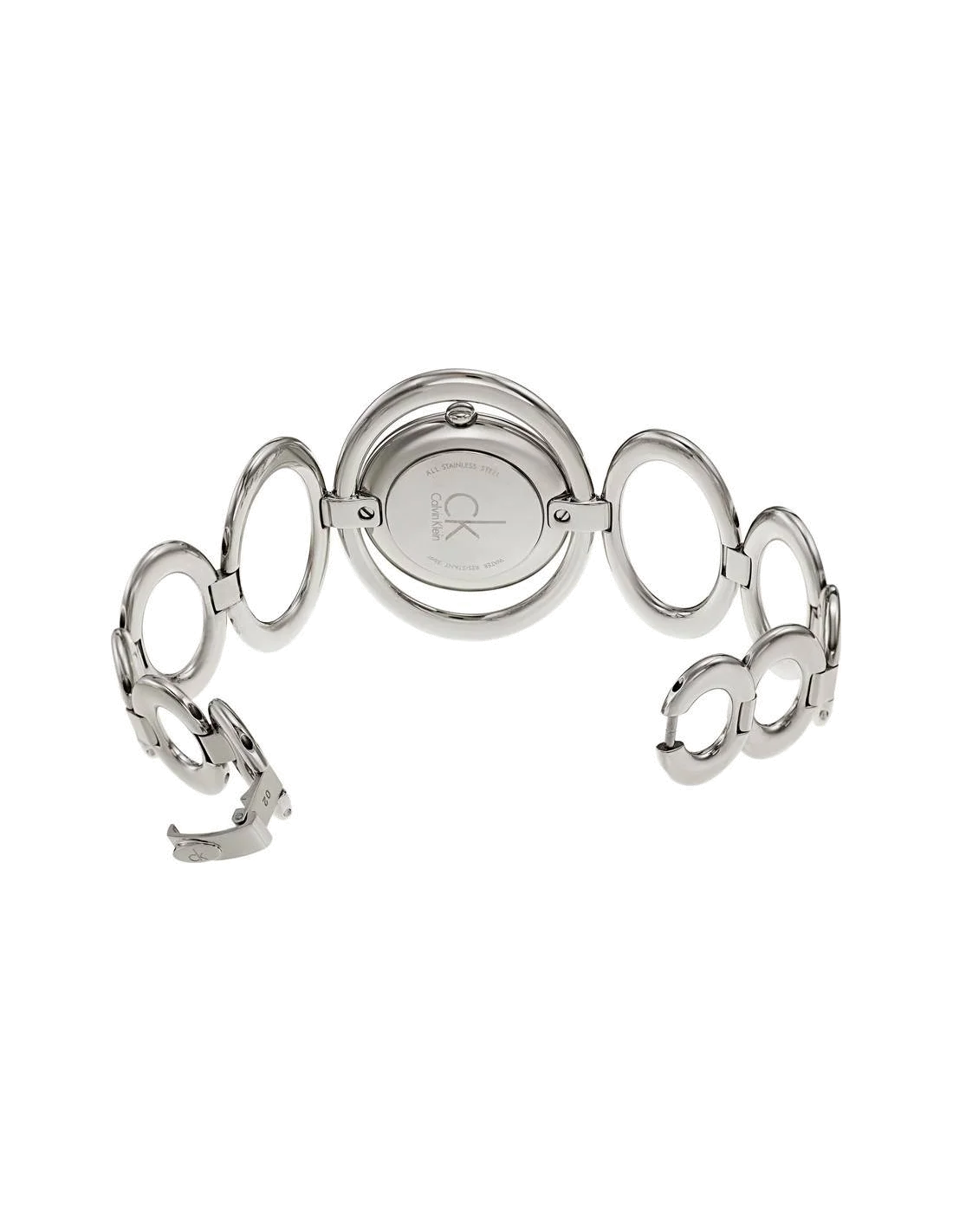 Montre Femme Calvin Klein Graceful K1P23104 Maillons ovales en acier inoxydable vue 3