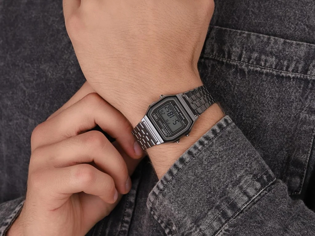 Montre Casio Vintage A158WETB-ADF Digitale Noire Unisexe en Acier vue 5