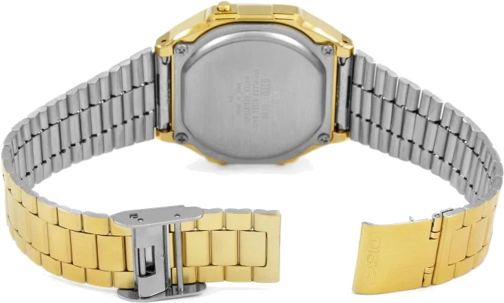 Montre Casio Vintage A168WEGC-5EF - Boîtier Doré, Cadran Digital Camouflage Marron - Unisexe vue 3