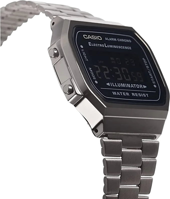 Montre Casio Vintage A168WEGG-1BEF en Acier Noir Digital Unisexe vue 2