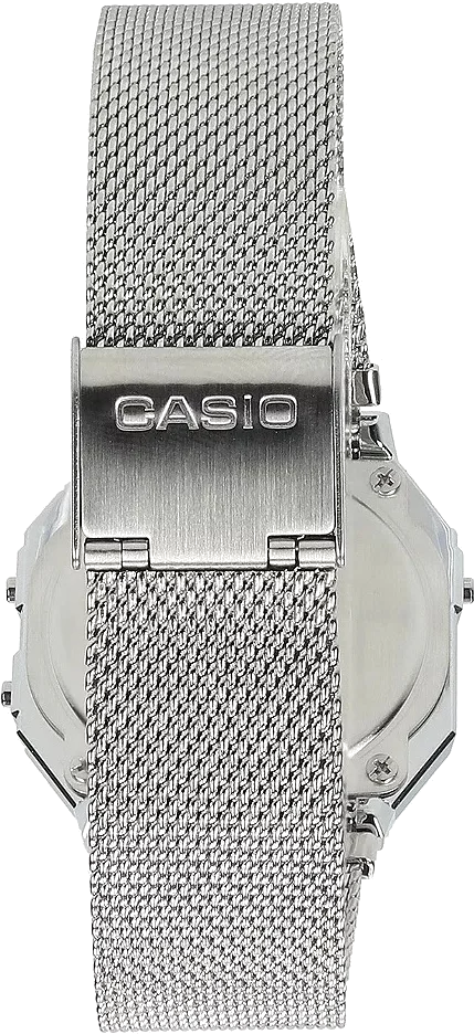 Montre Casio Vintage A700WEM-1A - Cadran Noir Digital sur Maille Milanaise Argent - Unisexe vue 2