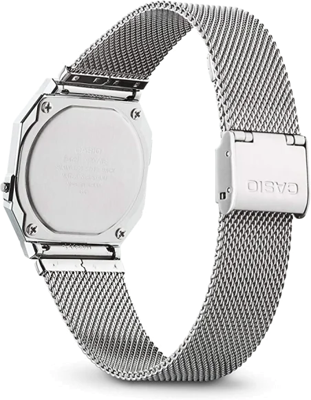 Montre Casio Vintage A700WEM-1A - Cadran Noir Digital sur Maille Milanaise Argent - Unisexe vue 4