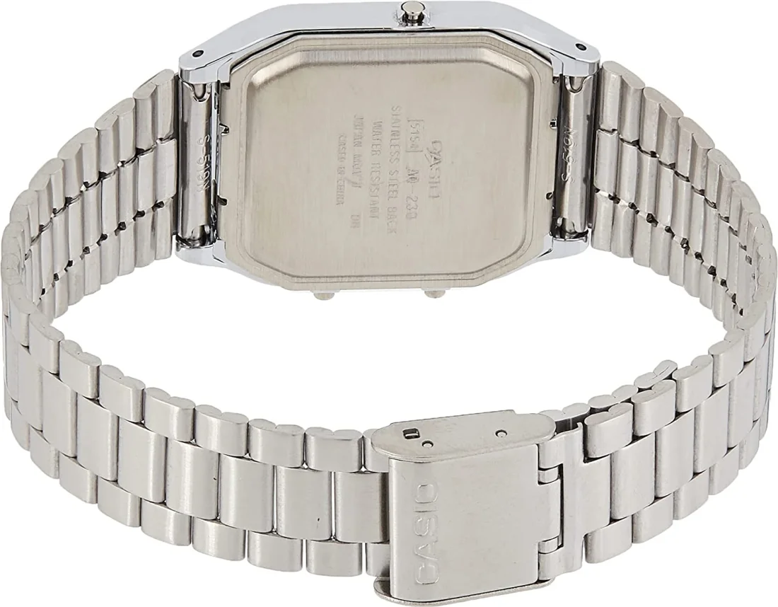 Montre Casio AQ-230A-1DMQYES - Boîtier Acier Argent & Cadran Noir - Unisexe vue 3