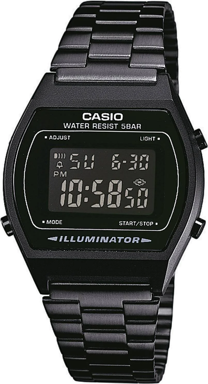 Montre Homme Casio B640WB-1BEF Vintage Noire à Affichage Digital