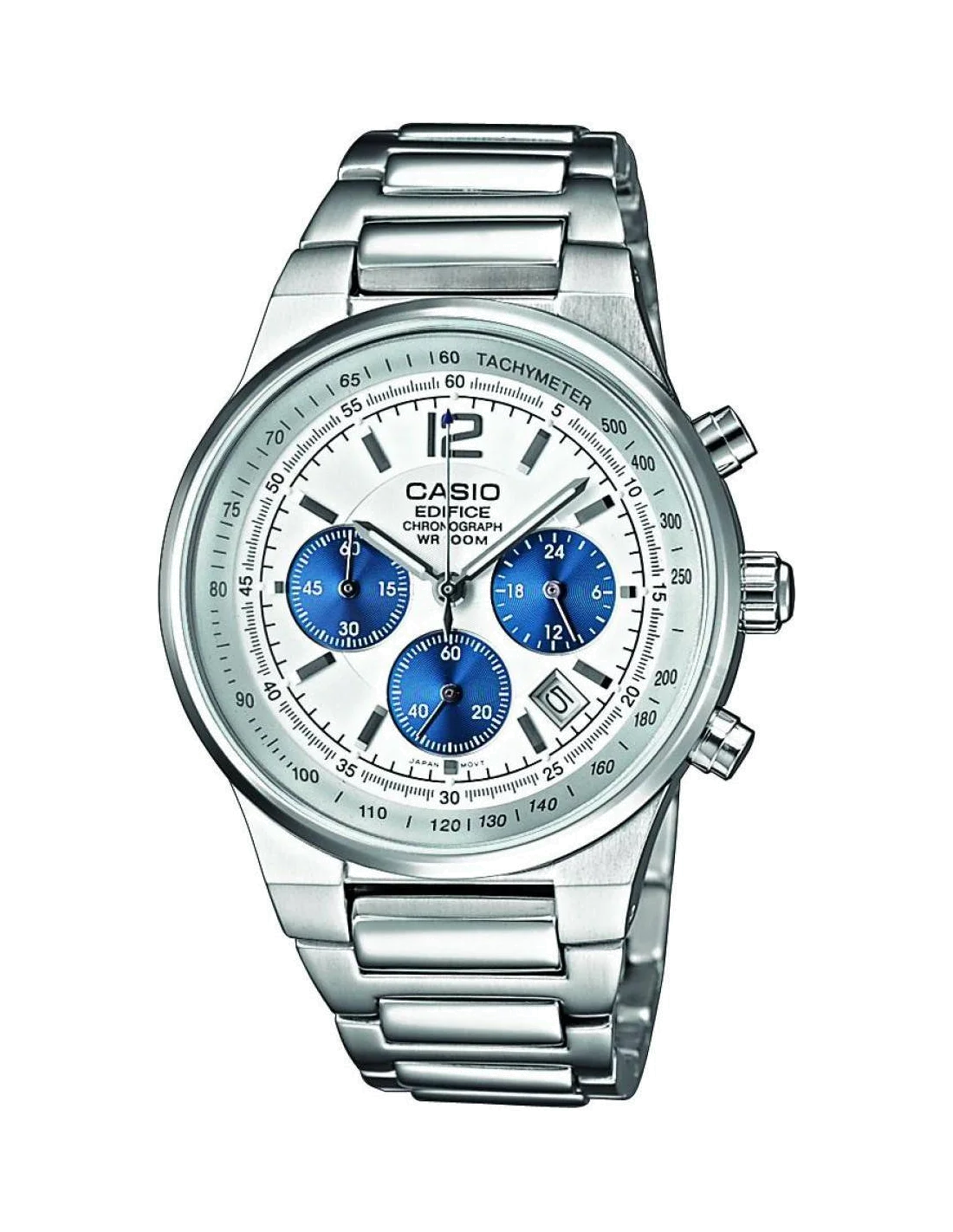Montre Homme Casio Edifice EF-500D-7AVEF, Cadran Blanc, Bracelet Acier Argent