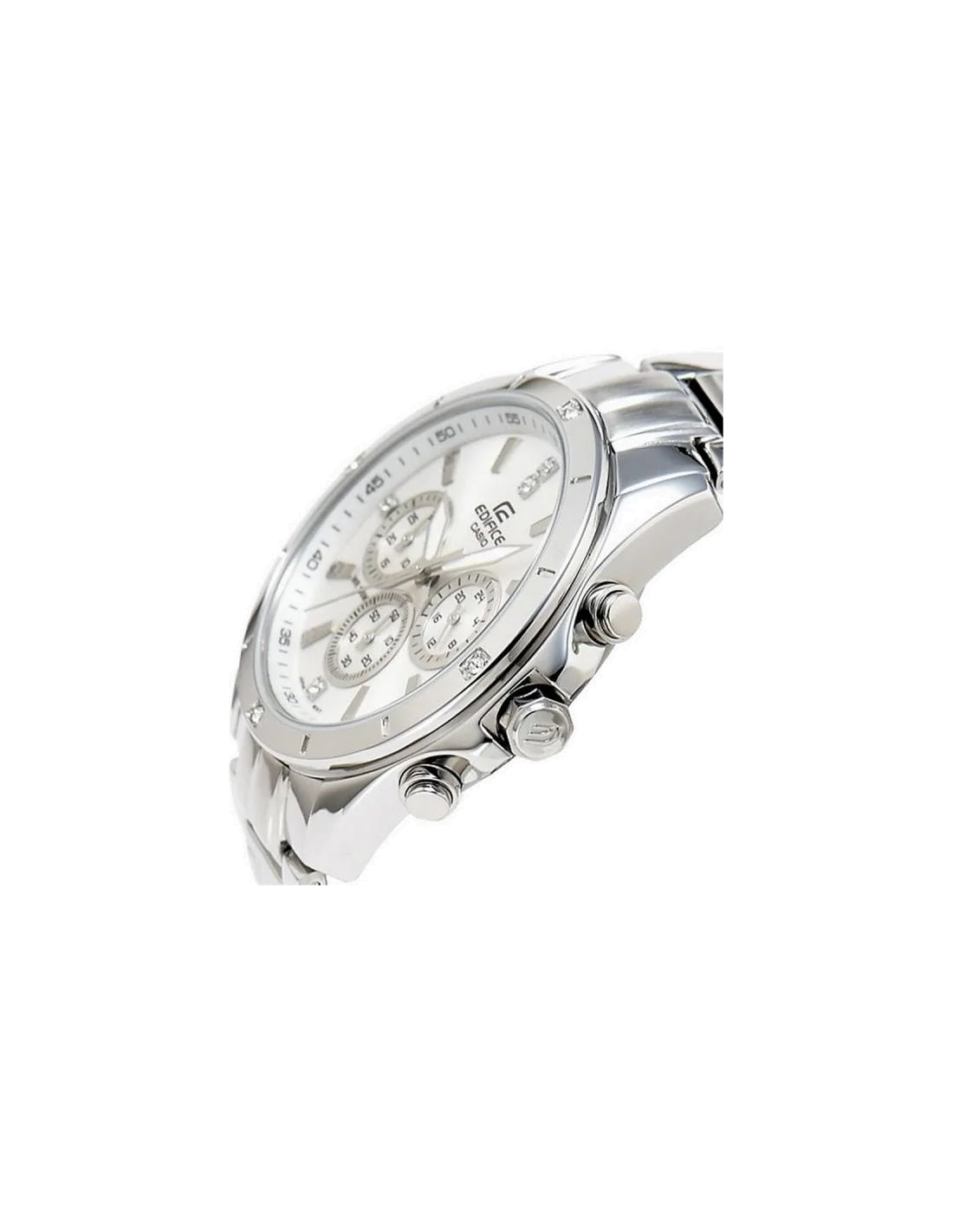 Montre Casio EF-544D-7AVEF Homme en Acier Argenté - Chronographe Sport vue 2