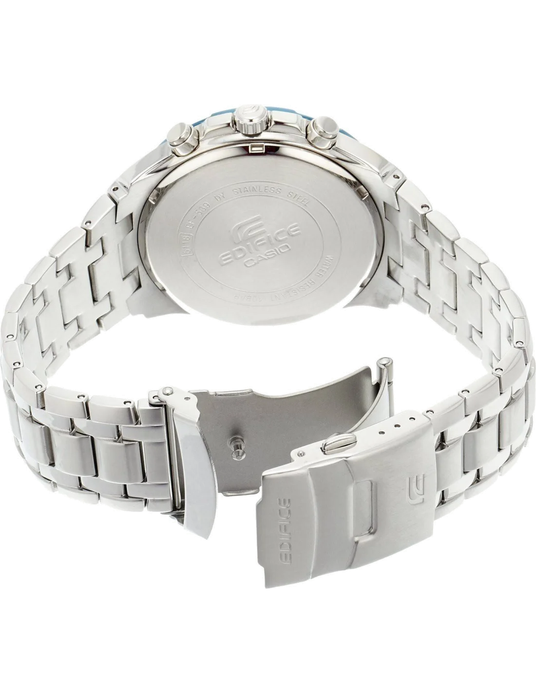 Montre Casio EF-544D-7AVEF Homme en Acier Argenté - Chronographe Sport vue 3