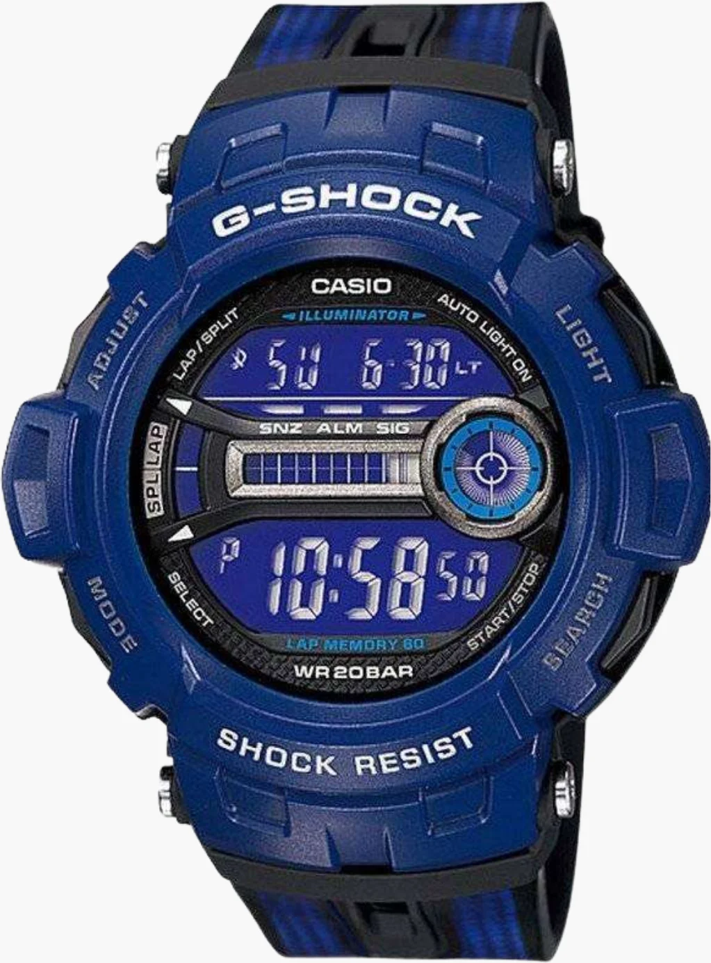 Montre Homme Casio G-Shock GD-200-2ER Cadran et Bracelet Bleu