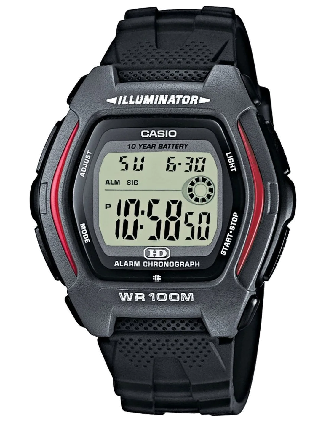 Montre Homme Casio HDD-600-1AVES Digitale Noire en Résine - 100M