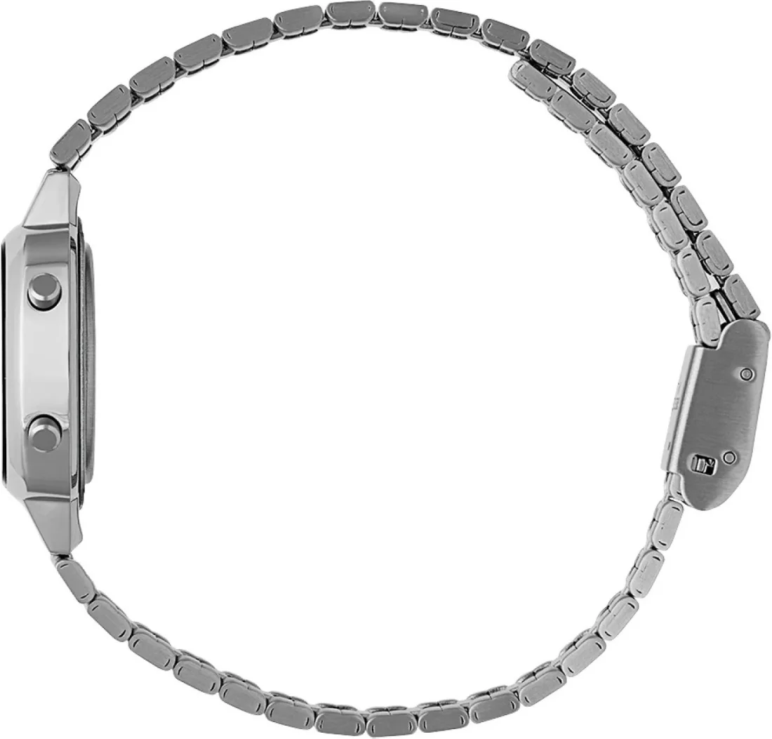 Montre Femme Casio Vintage LA670WEA-7EF - Cadran Gris Digital & Bracelet Acier Argent vue 2