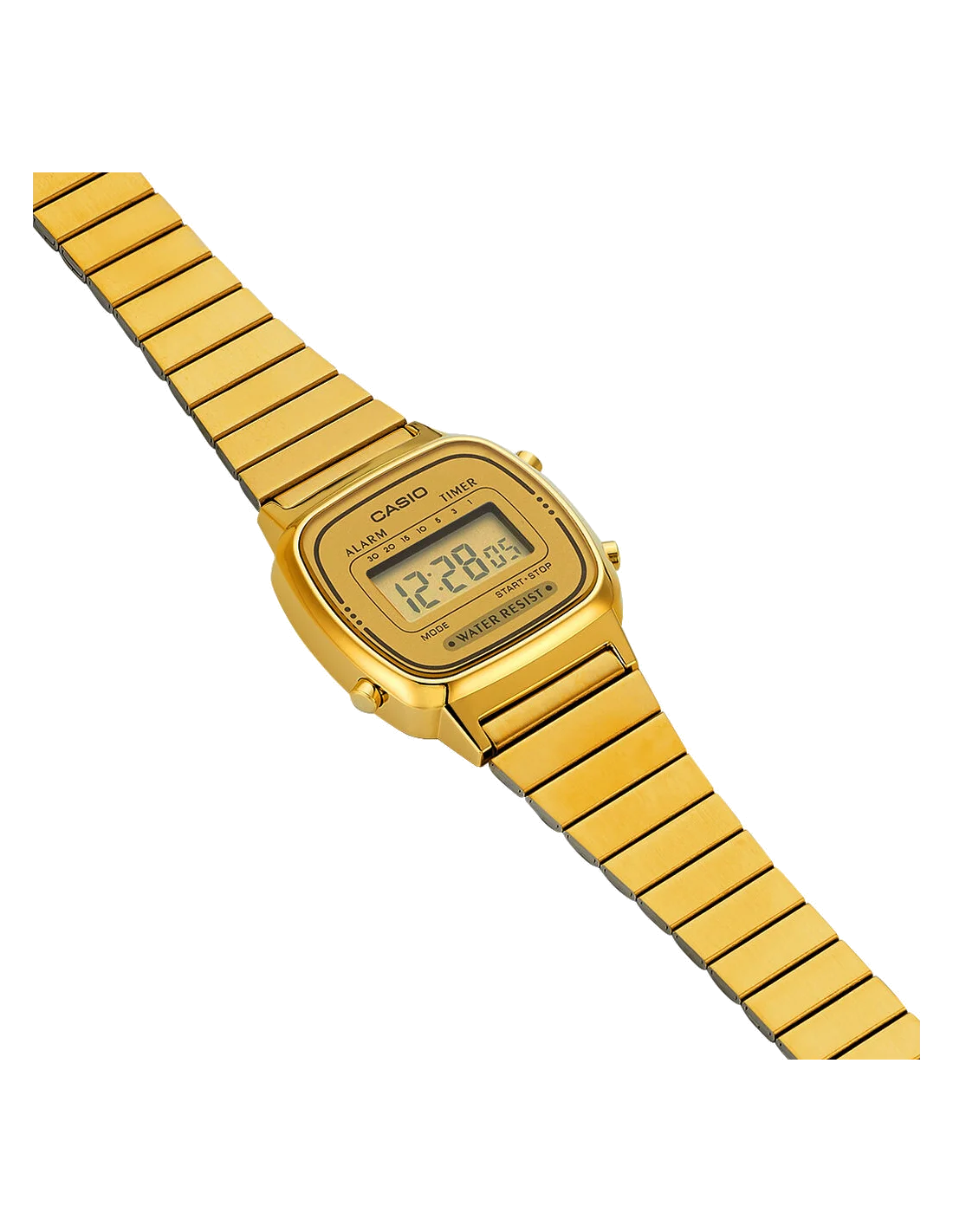 Montre Femme Casio Vintage LA670WEGA-9EF en métal doré à affichage digital vue 2