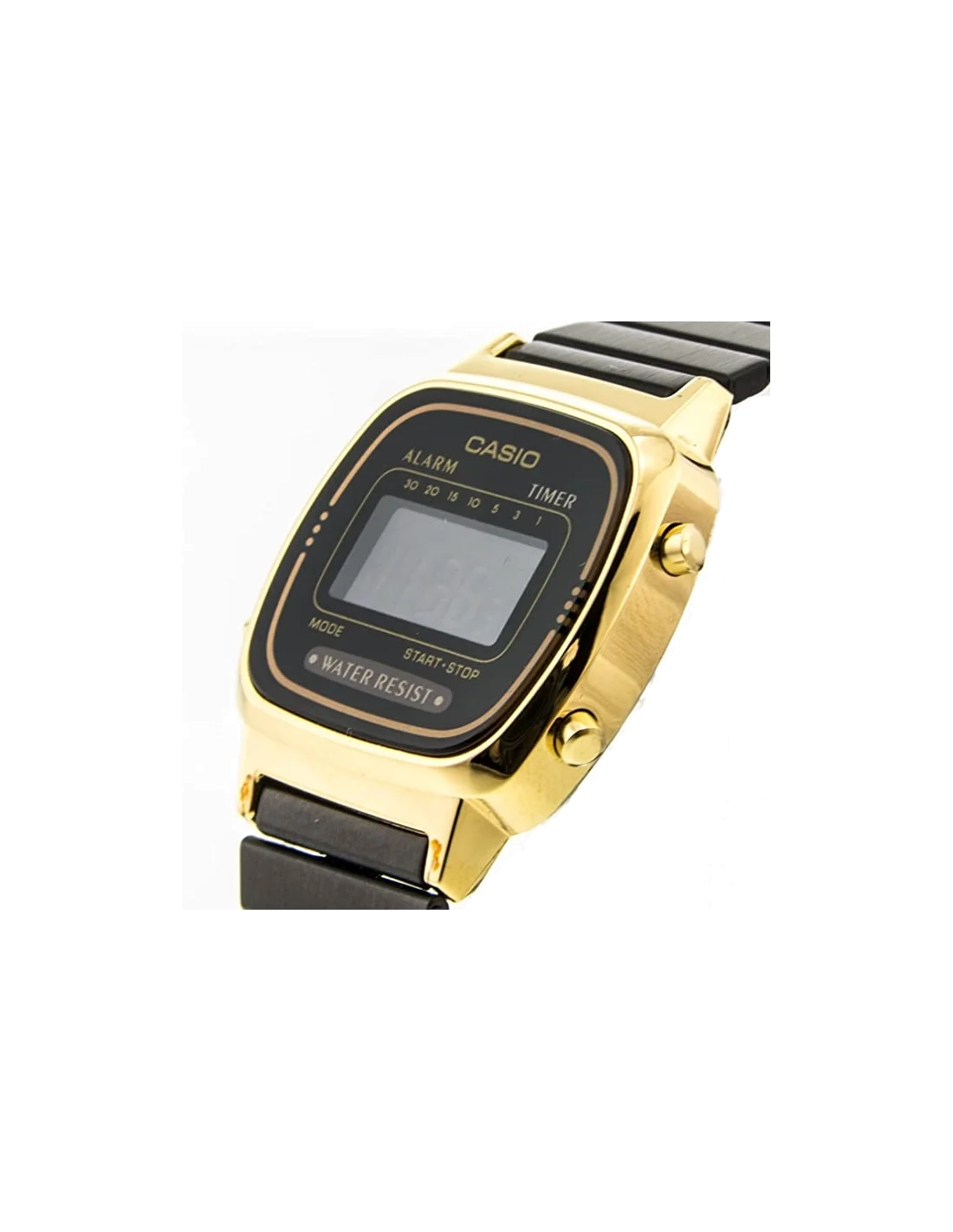 Montre Femme Casio Vintage LA670WEGB-1BEF - Boîtier Or & Cadran Digital Noir vue 2