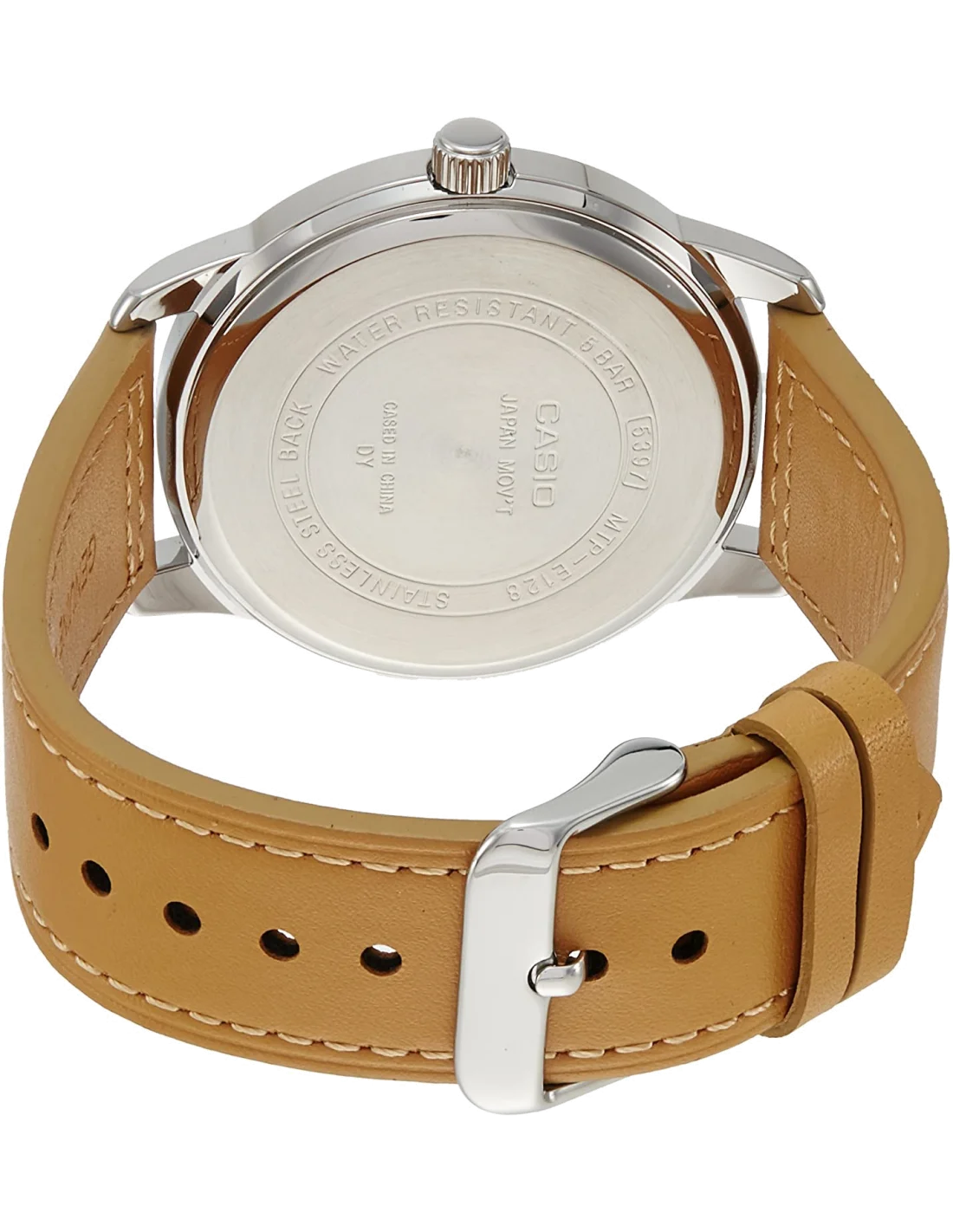 Montre Homme Casio MTP-E128L-2A2V Cadran Bleu Acier et Bracelet Cuir Brun vue 2